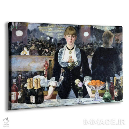 تابلو کافه در فُلی برژر اثر ادوارد مانه (نقاش معروف فرانسوی) - نمای پرسپکتیو محصول
