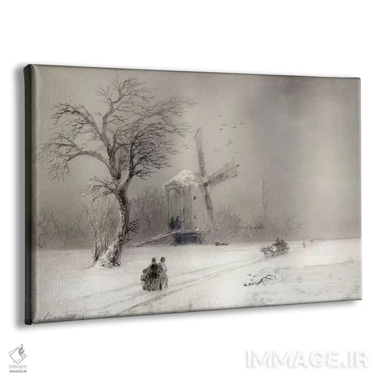 تابلو دریای طوفانی کنار ساحل صخرهای اثر ایوان آیوازوفسکی - نمای پرسپکتیو محصول