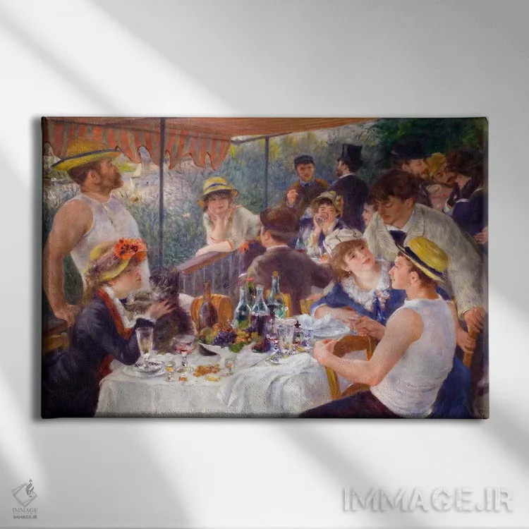 تابلو ناهار قایقرانان (۱۸۸۱) اثر پیر-اوگوست رنوار - نمای روبهرو روی دیوار