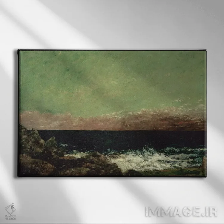 تابلو مدیترانه اثر گوستاو کوربه - نمای روبهرو روی دیوار