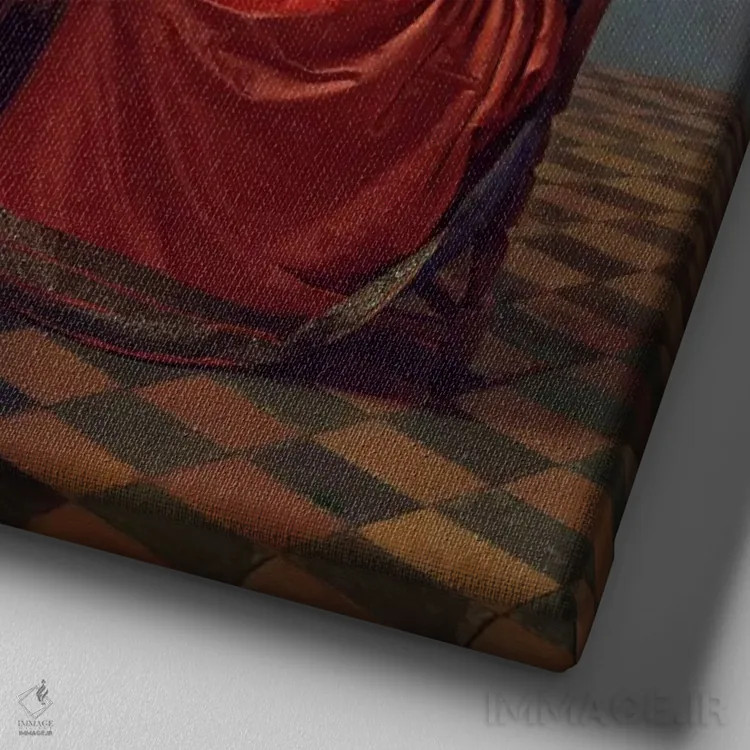 تابلو جام شراب اثر یوهانس ورمیر (نقاش هلندی) - نمای نزدیک بافت بوم