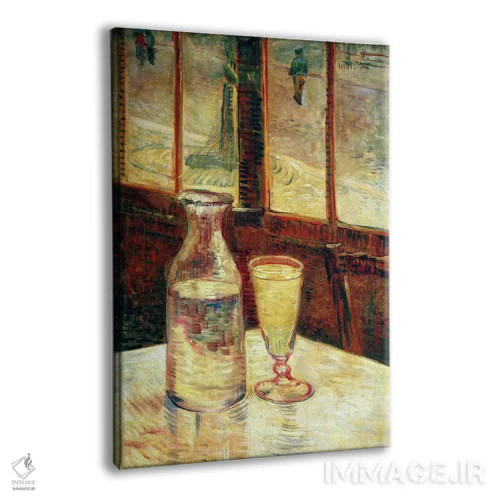 تابلو طبیعت بیجان با ابسنث اثر ونسان ون گوگ (نقاش مشهور هلندی پستامپرسیونیسم) - نمای پرسپکتیو محصول