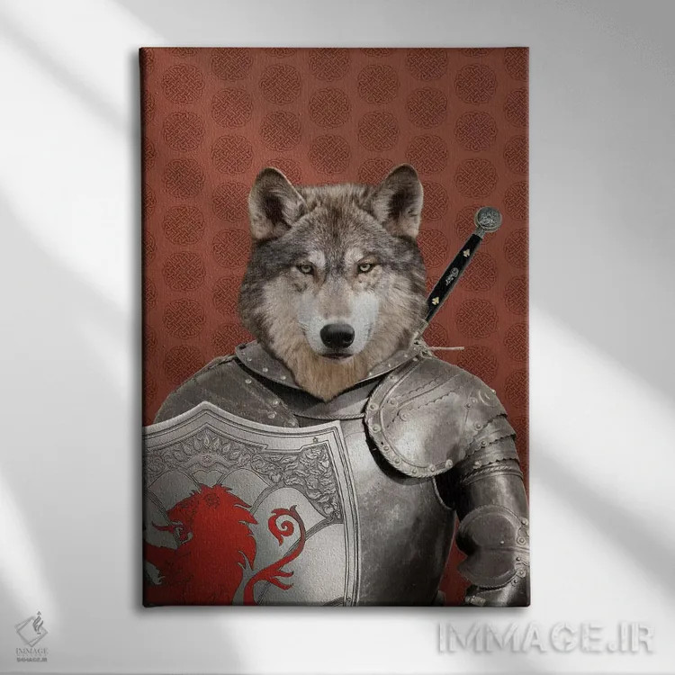 تابلو ویلیام، گرگ اثر فایو بای فایو کالکتیو - نمای روبهرو روی دیوار