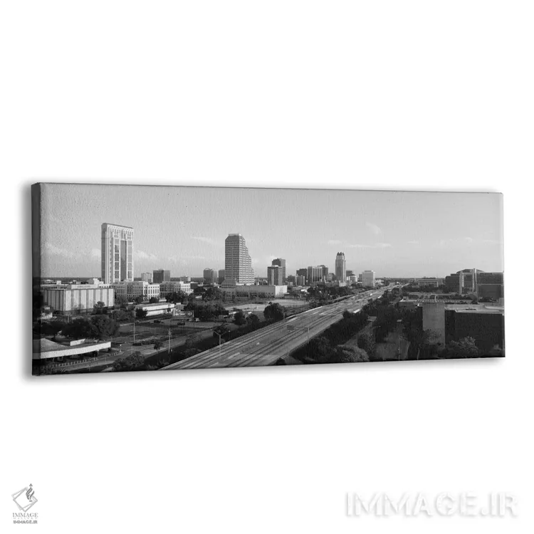 تابلو نمای پانورامای آسماننمای اورلاندو (سیاه و سفید) اثر هنرمند ناشناس - نمای پرسپکتیو محصول