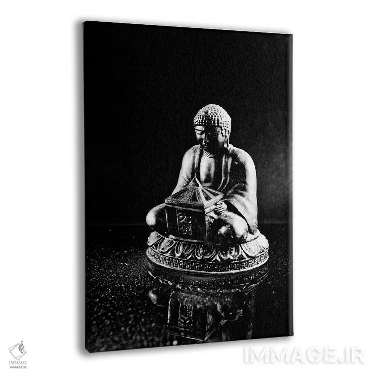 تابلو تندیس بودای سنگی اثر هنرمند ناشناس - نمای پرسپکتیو محصول