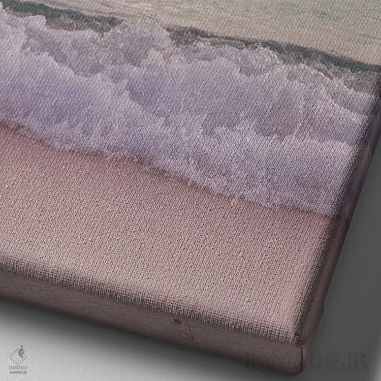 تابلو رویای غروب اقیانوس کاریبی یکم اثر هنر آنیتا و بلا - نمای نزدیک بافت بوم