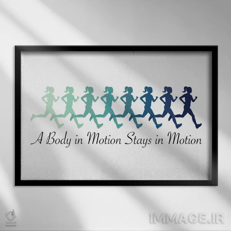 تابلو بدن در حرکت اثر آلیسا بانتا - نمای قابدار مشکی