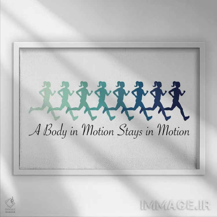 تابلو بدن در حرکت اثر آلیسا بانتا - نمای قابدار سفید