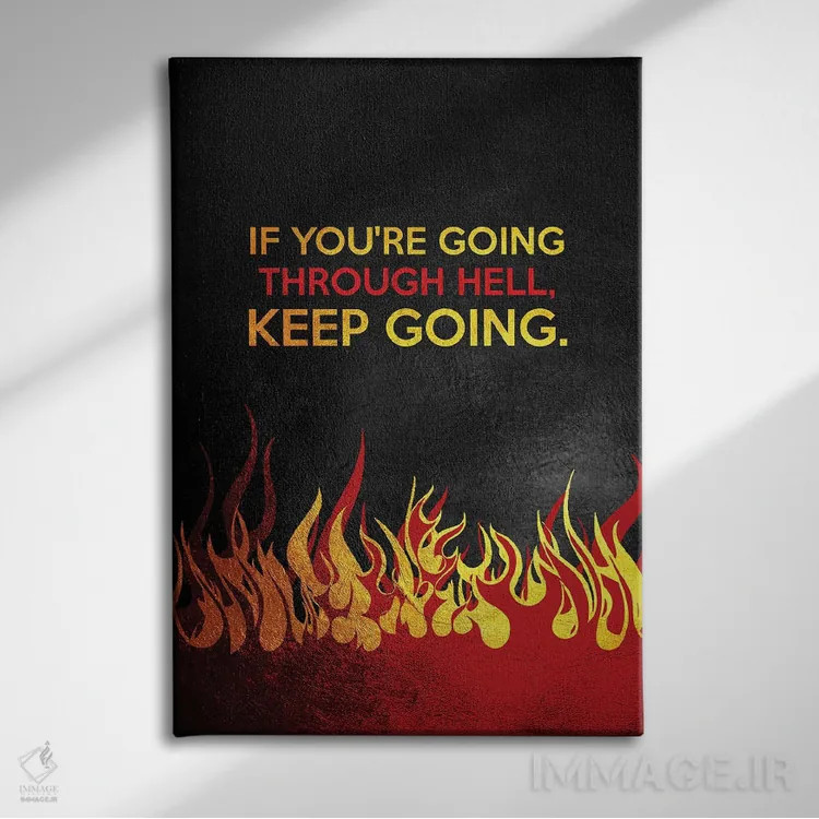 تابلو جهنم پایداری اثر آدریان بالدُوینو - نمای روبهرو روی دیوار