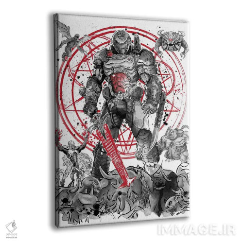 تابلو پیادهروی جهنمی (شخصیت دنیای بازی) اثر آنتونیو کامارنا - نمای پرسپکتیو محصول