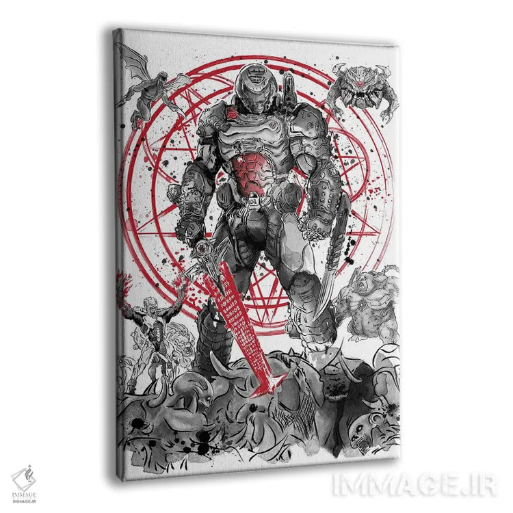تابلو پیادهروی جهنمی (شخصیت دنیای بازی) اثر آنتونیو کامارنا - نمای پرسپکتیو محصول