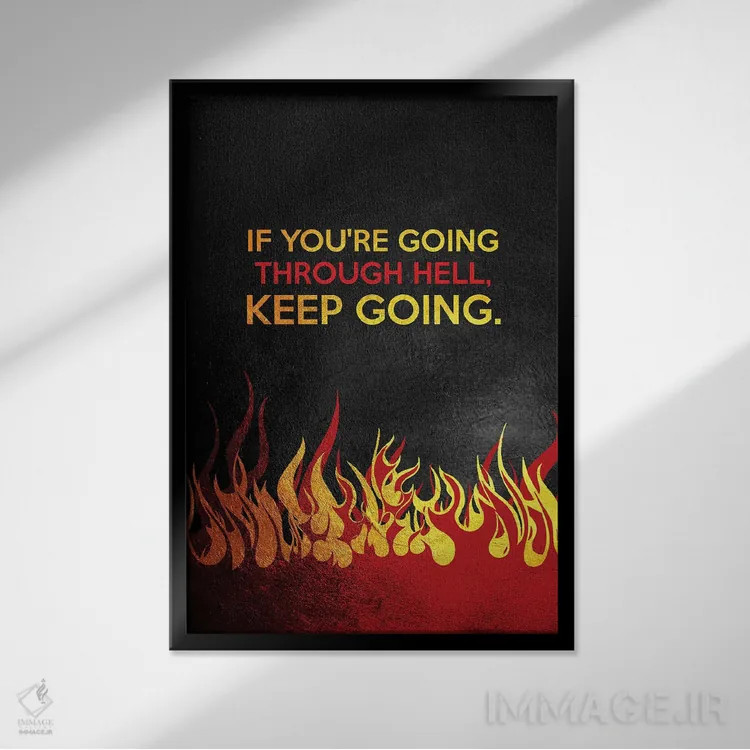 تابلو جهنم پایداری اثر آدریان بالدُوینو - نمای قابدار مشکی