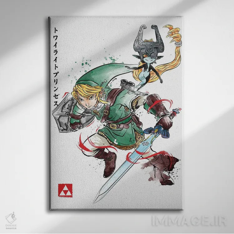 تابلو گرگ گرگومیش (آبرنگ) اثر آنتونیو کامارنا - نمای روبهرو روی دیوار