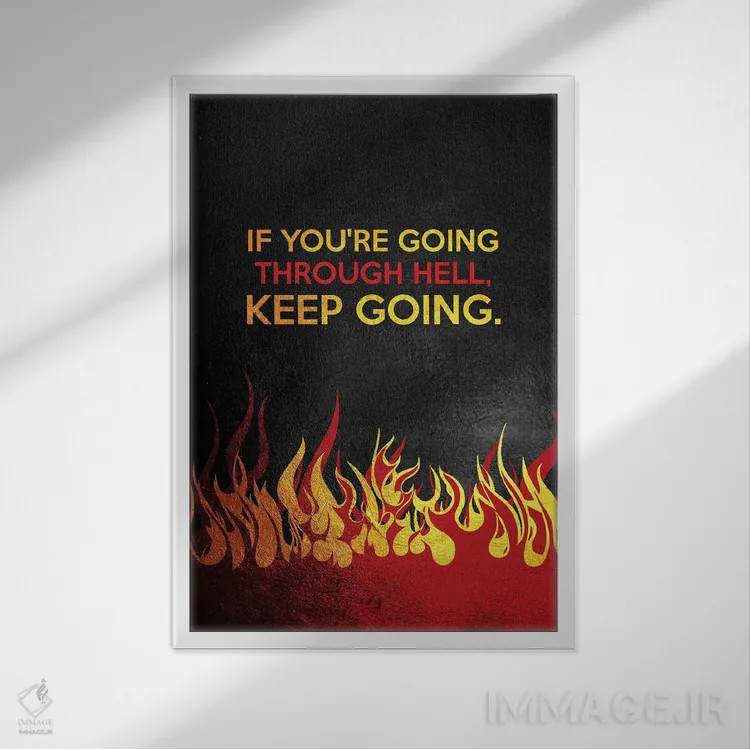 تابلو جهنم پایداری اثر آدریان بالدُوینو - نمای قابدار سفید