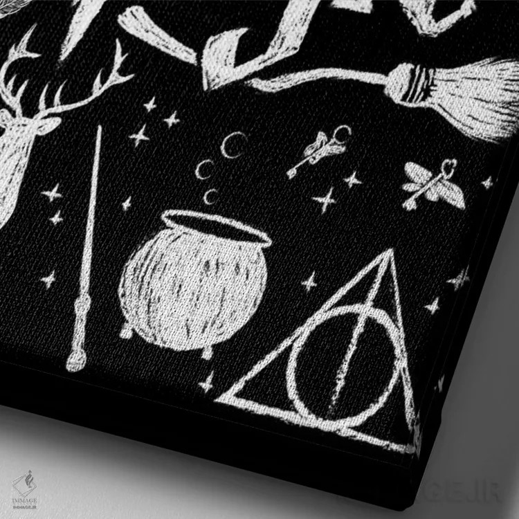 تابلو من عاشق جادو هستم اثر آنتونیو کامارنا - نمای نزدیک بافت بوم