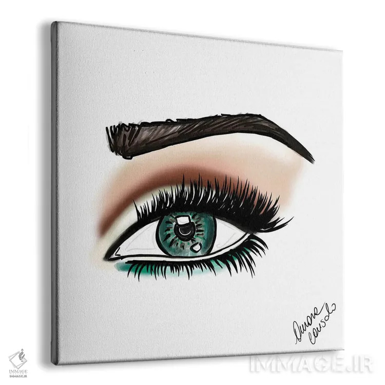 تابلو چشمهای سبز اثر آتلیه کنسولو (استودیو هنری) - نمای پرسپکتیو محصول