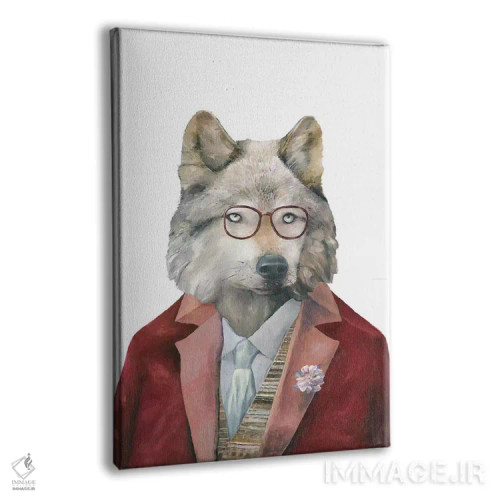 تابلو گرگ خاکستری اثر انیمال کرو (گروه هنری/نام هنری) - نمای پرسپکتیو محصول