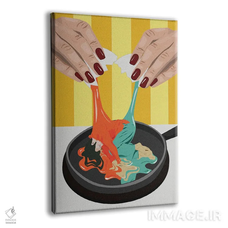 تابلو تخم مرغ بد (اصطلاحاً: آدم خرابکار/ناجور) اثر آرت کت ایلاستریتد - نمای پرسپکتیو محصول