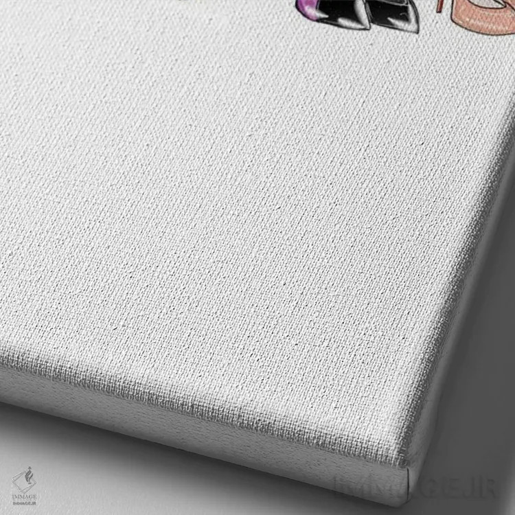 تابلو کفشهای جذاب (صفت تحسین برای کفش چشمگیر) اثر آتلیه کنسولو (استودیو هنری) - نمای نزدیک بافت بوم