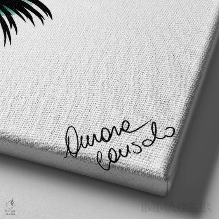 تابلو چشمهای سبز اثر آتلیه کنسولو (استودیو هنری) - نمای نزدیک بافت بوم