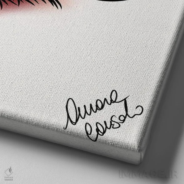 تابلو چشمهای نئونی (درخشان و فانتزی) اثر آتلیه کنسولو (استودیو هنری) - نمای نزدیک بافت بوم