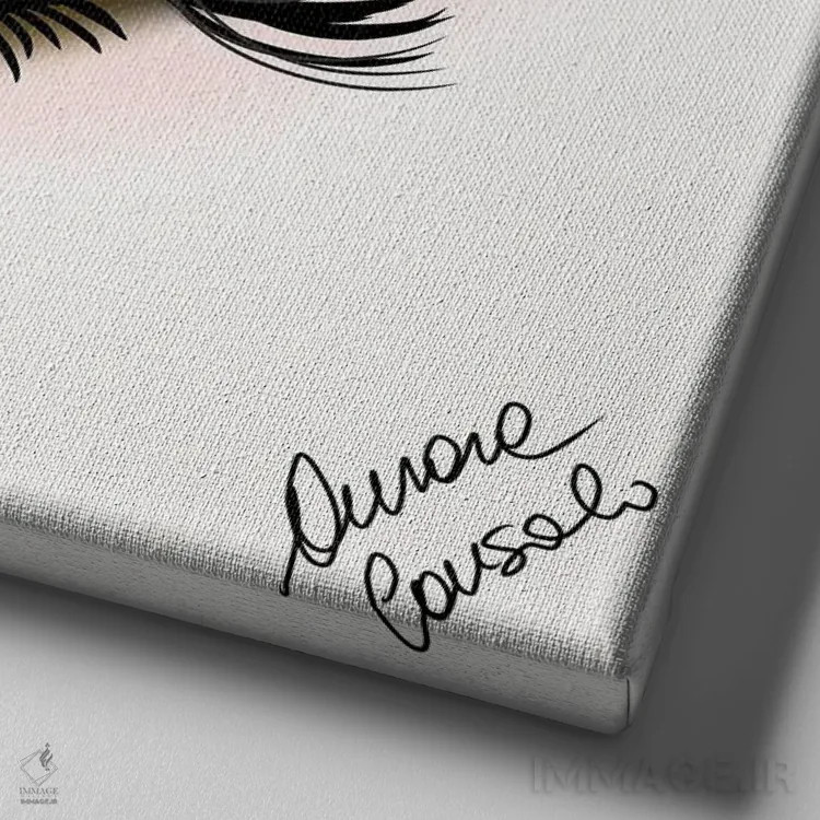 تابلو آرایش چشم اسموکی اثر آتلیه کنسولو (استودیو هنری) - نمای نزدیک بافت بوم