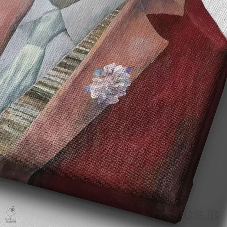 تابلو گرگ خاکستری اثر انیمال کرو (گروه هنری/نام هنری) - نمای نزدیک بافت بوم