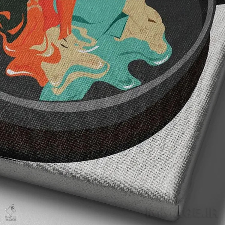 تابلو تخم مرغ بد (اصطلاحاً: آدم خرابکار/ناجور) اثر آرت کت ایلاستریتد - نمای نزدیک بافت بوم