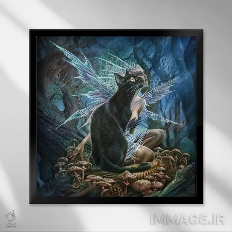 تابلو همراه جن و پری اثر آلکمی انگلند (استودیو هنری انگلیسی) - نمای قابدار مشکی