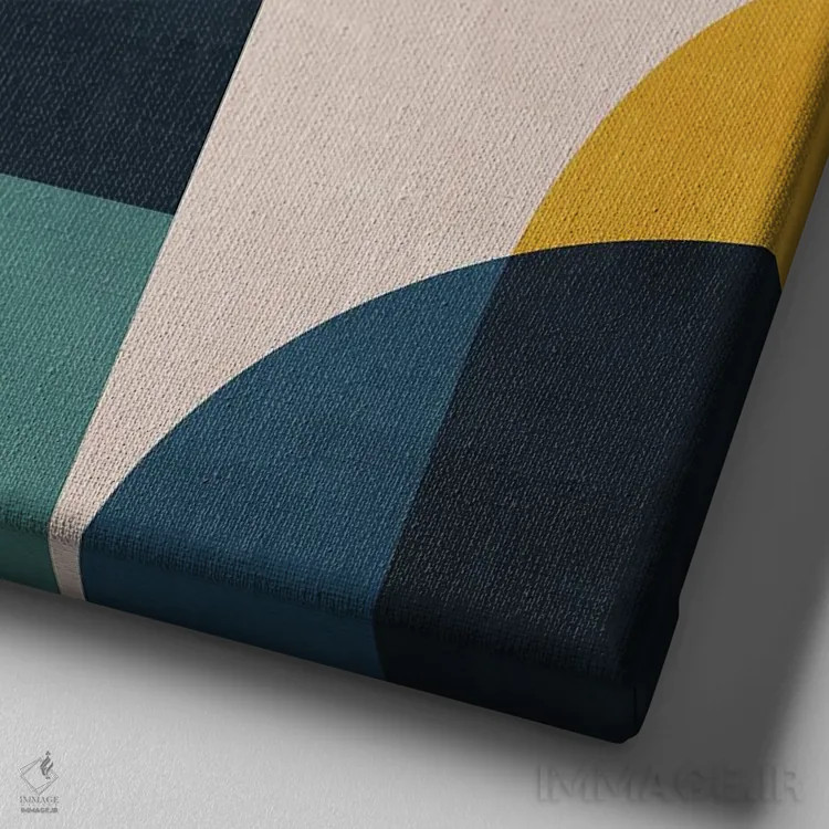 تابلو مفهوم هندسی شمارهٔ نود و شش اثر آنجِل استوز - نمای نزدیک بافت بوم