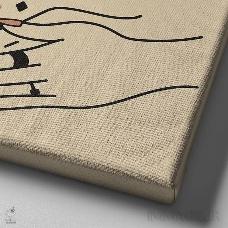 تابلو دستهای خود را بشویید اثر آلی فالکن - نمای نزدیک بافت بوم