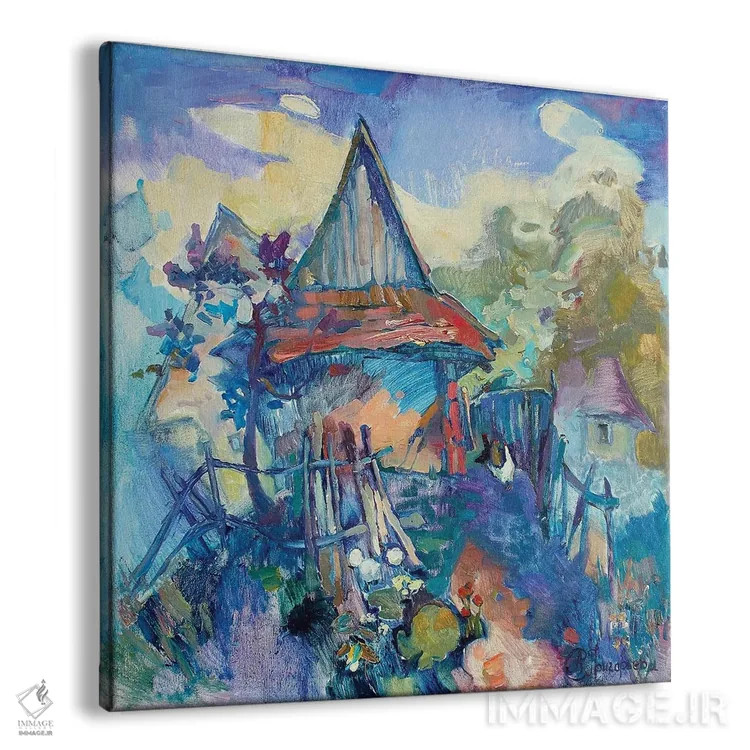 تابلو آبادی مرغی اثر آناستاسیا گریگوریوا - نمای پرسپکتیو محصول