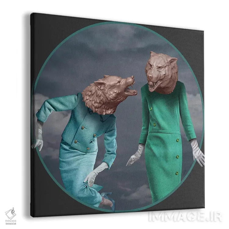 تابلو خرید با گرگها اثر آلن ماگالون - نمای پرسپکتیو محصول