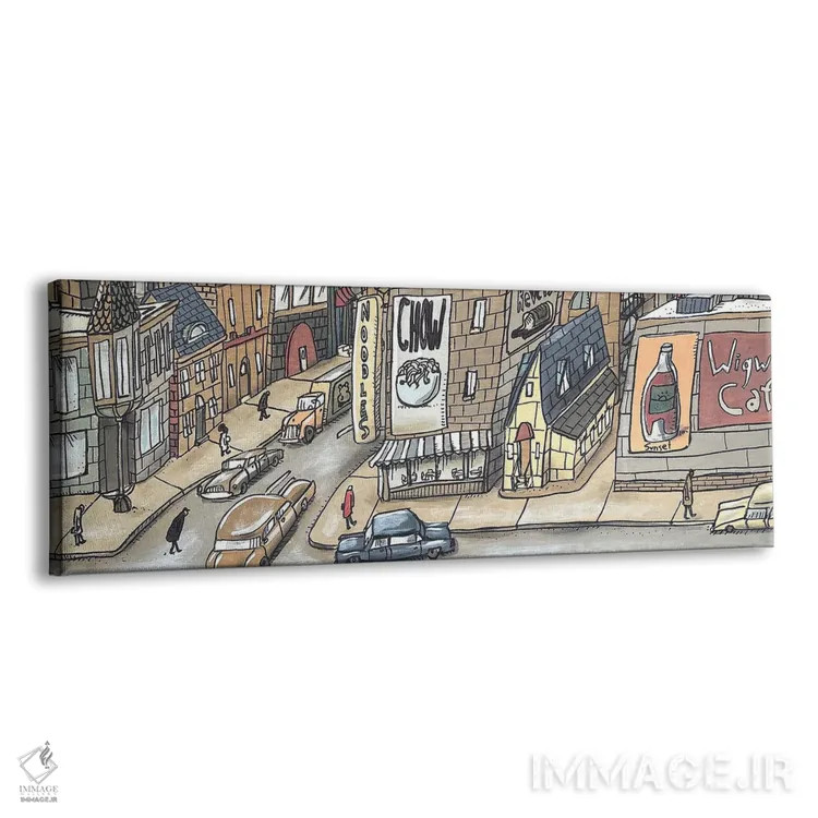 تابلو نودلها (رشته) اثر آرون ووتن - نمای پرسپکتیو محصول