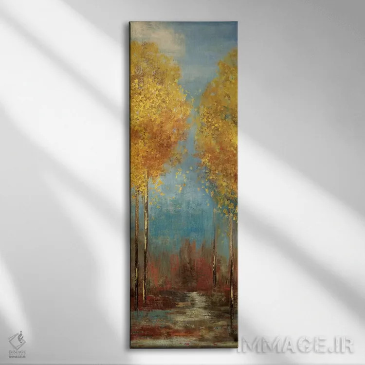 تابلو درخت جینکو II اثر آسیا جنسن - نمای روبهرو روی دیوار