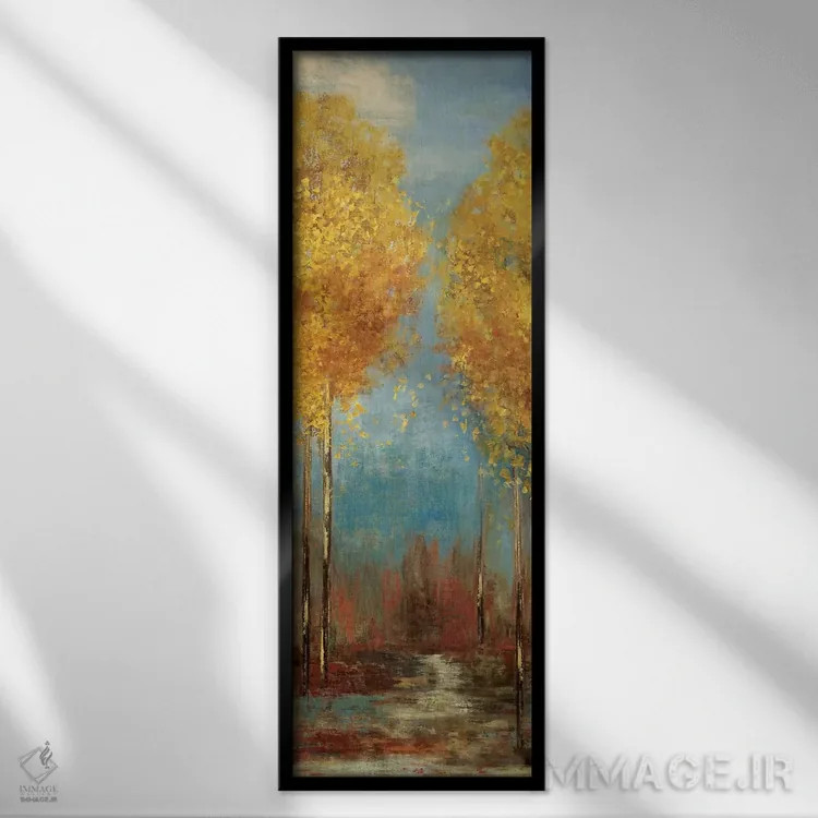 تابلو درخت جینکو II اثر آسیا جنسن - نمای قابدار مشکی