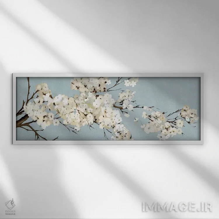 تابلو کیمونو I اثر آسیا جنسن - نمای قابدار سفید