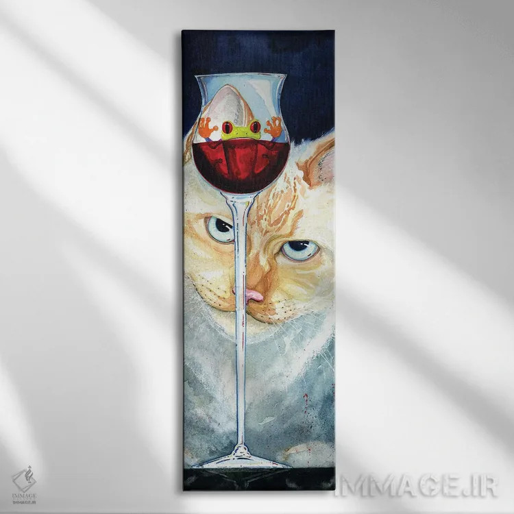 تابلو گربه اثر بارتون دگراف - نمای روبهرو روی دیوار