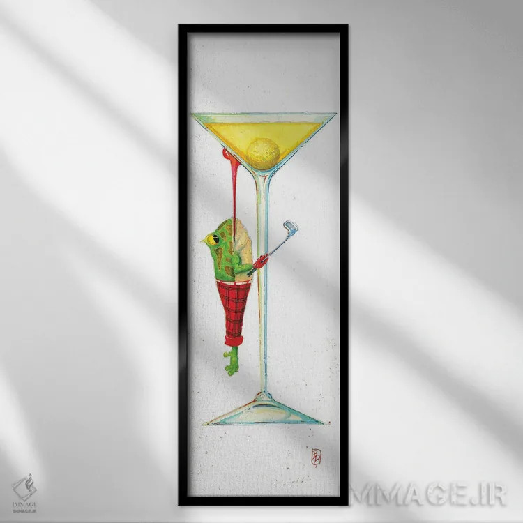 تابلو گرفتمش اثر بارتون دگراف - نمای قابدار مشکی