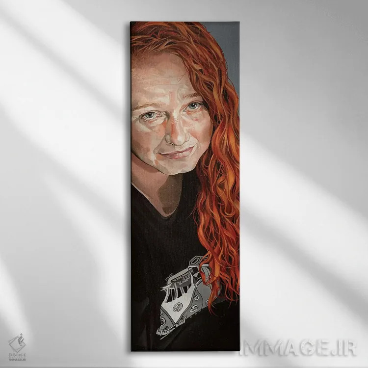 تابلو قرمز اثر جو بیر - نمای روبهرو روی دیوار