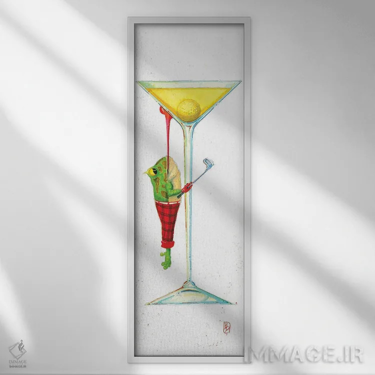 تابلو گرفتمش اثر بارتون دگراف - نمای قابدار سفید