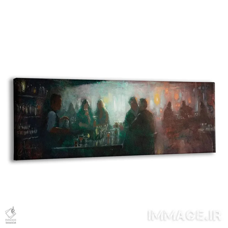تابلو بار شبانه اثر کریستوفر کلارک - نمای پرسپکتیو محصول