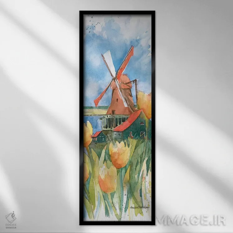 تابلو تصویر کوچک هلندی اثر آنلاین بوکنکمپ - نمای قابدار مشکی