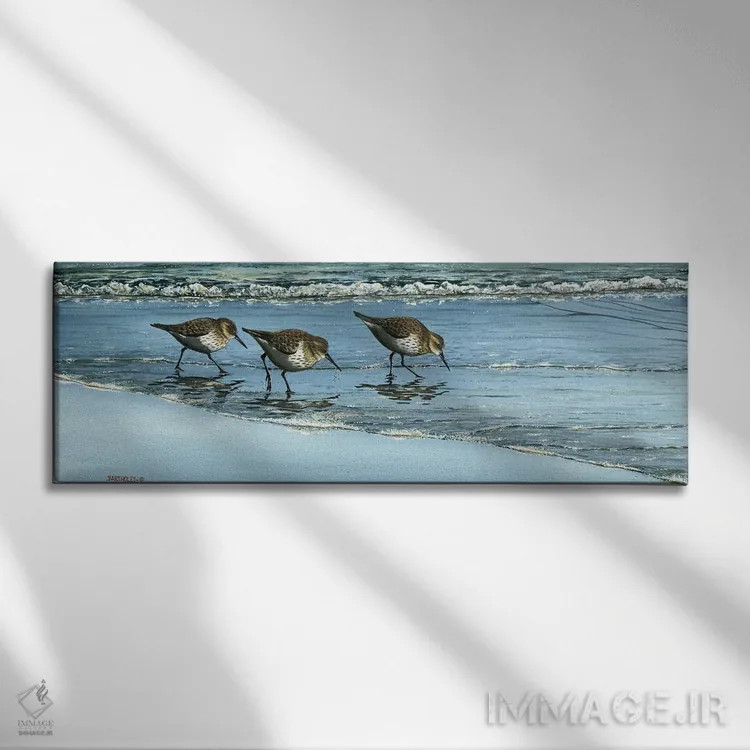 تابلو صبحانه در ساحل اثر دیو بارتولت - نمای روبهرو روی دیوار