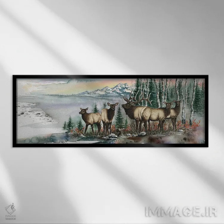 تابلو گاو نر پاکبریده (یا صریح) اثر دیو بارتولت - نمای قابدار مشکی
