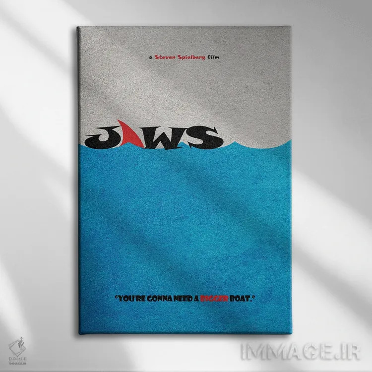 تابلو آروارهها (فیلم وحشت) اثر آیشه دنیز آکِرمان - نمای روبهرو روی دیوار