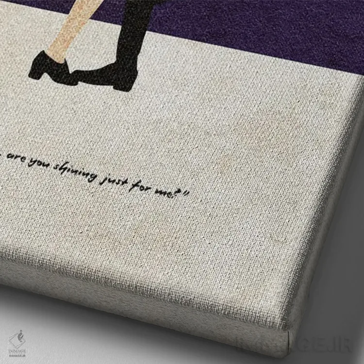 تابلو لا لا لند (فیلم موزیکال) اثر آیشه دنیز آکِرمان - نمای نزدیک بافت بوم