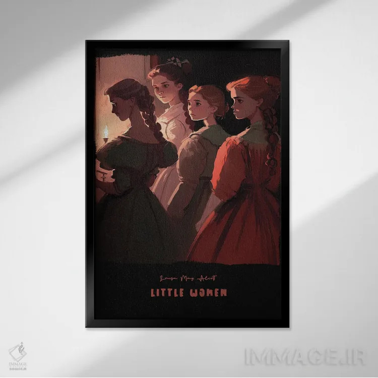 تابلو زنان کوچک (رمان) اثر آیشه دنیز آکِرمان - نمای قابدار مشکی