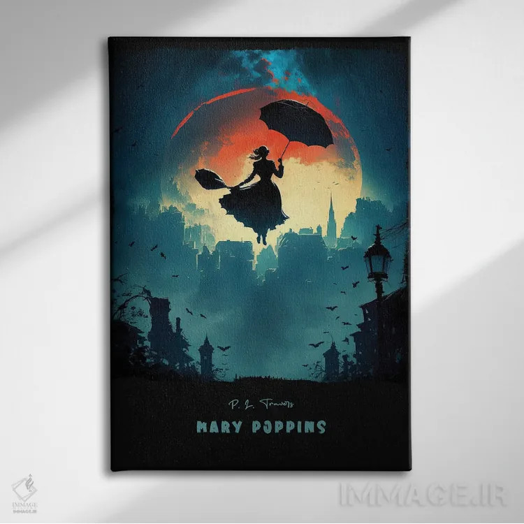 تابلو مری پاپینز اثر آیشه دنیز آکِرمان - نمای روبهرو روی دیوار