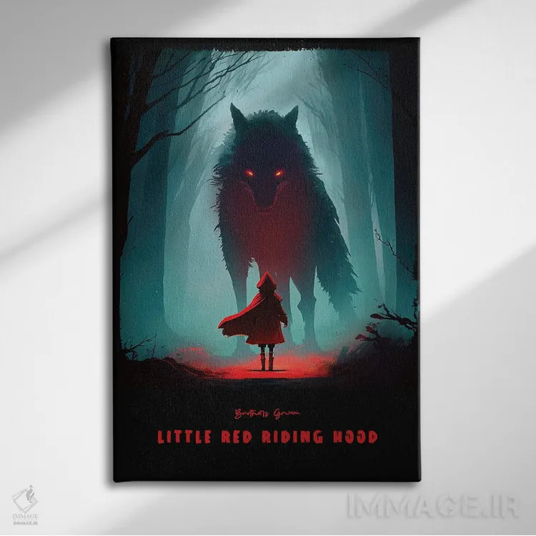 تابلو شنل قرمزی کوچولو ۲ اثر آیشه دنیز آکِرمان - نمای روبهرو روی دیوار